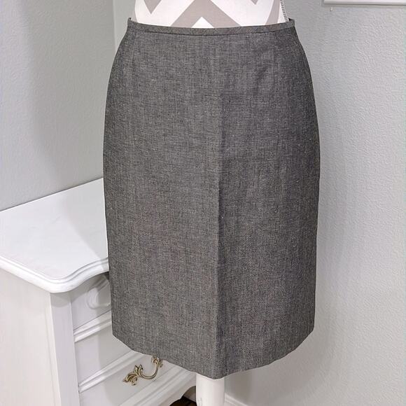 Dresses & Skirts - Linen blend pencil skirt grey size 4P